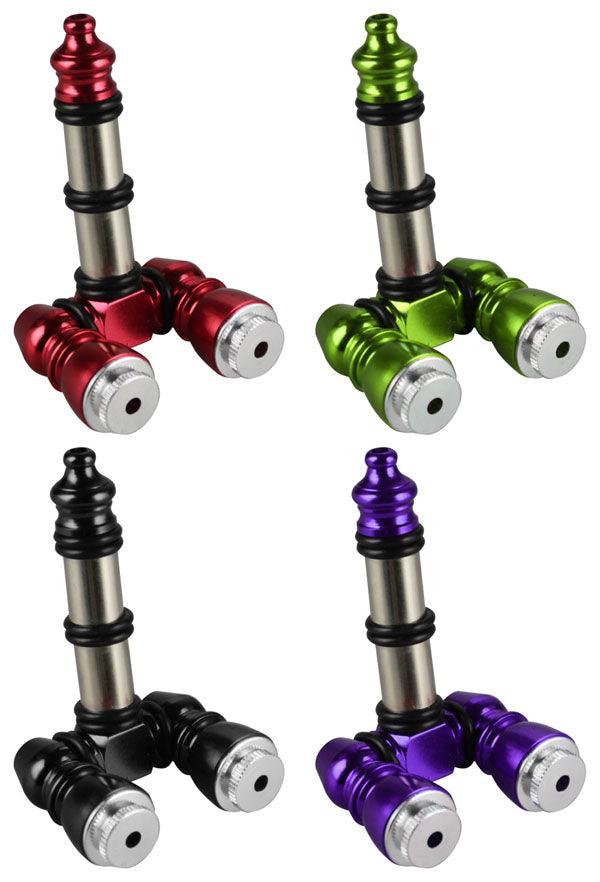 3.25" Double Aluminum Pipe w/ Lids - Colors Vary