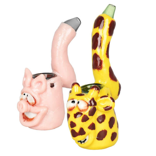 3D Painted Stoned Animal Bubbler | 4.5" | Styles Vary