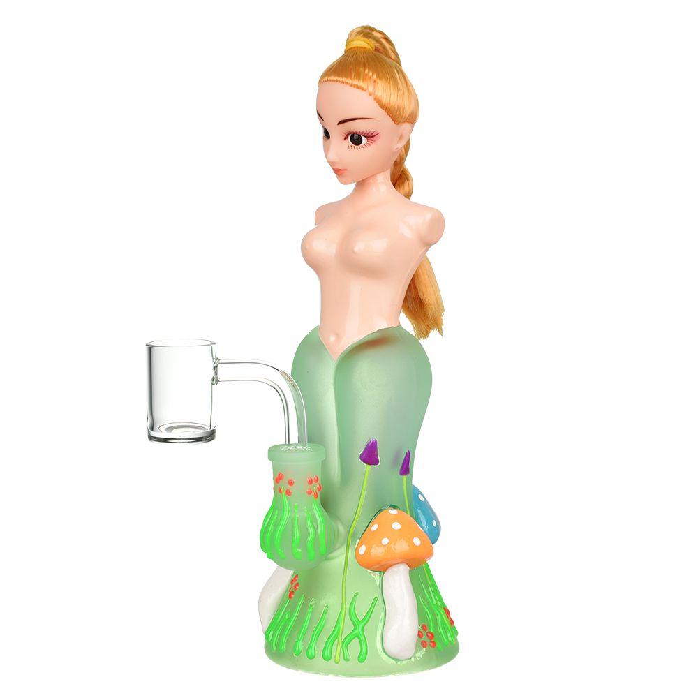 Doll Glow in the Dark Glass Dab Rig | 7.25" | 14mm F | Designs Vary