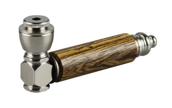 Exotic Wood & Stainless Steel Hand Pipe