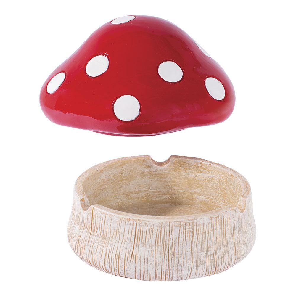 Fujima Red Mushroom Covered Ashtray | 4.75"