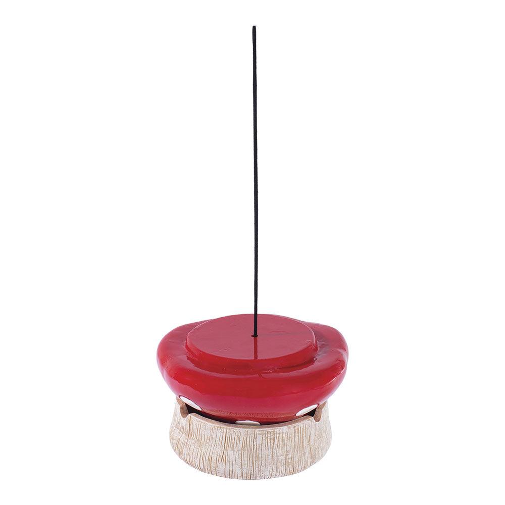 Fujima Red Mushroom Covered Ashtray | 4.75"