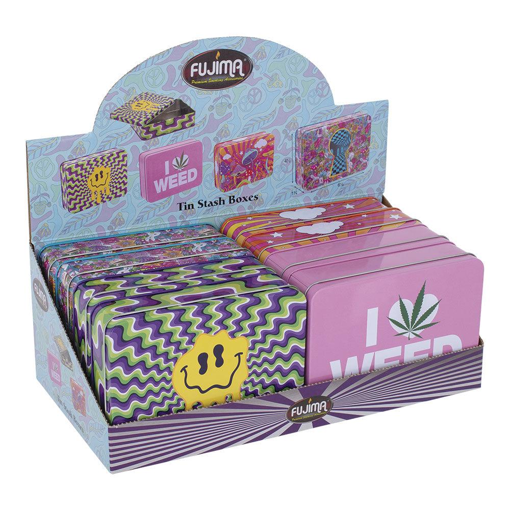 Fujima Tin Stash Box | 6.5"x4.5" | Assorted Designs