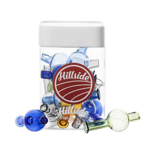 Hillside Glass Bubble Carb Cap | 22mm | Assorted Colors | 12pc Jar