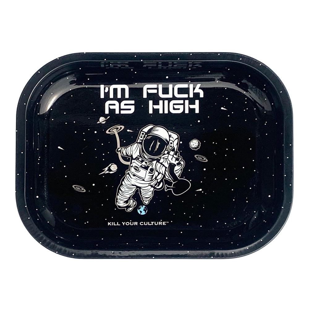 Kill Your Culture Metal Rolling Tray | Fuck As High | 7"x5.5"