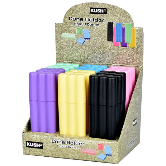 Kush RX Solid Color Three-Cone Storage Case | Assorted Colors