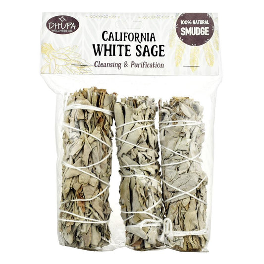 Organic White Sage Smudge Bundle | 4.5" | 3pc Bag