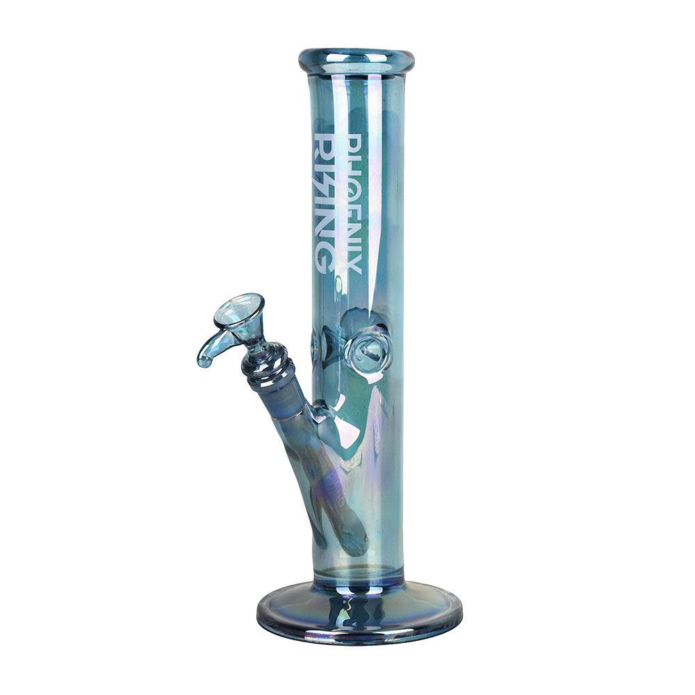 Phoenix Rising Shine Straight Wide Water Pipe | 12" | 14mm F | Colors Vary