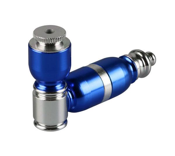 Portable Metal Hand Pipe - 3" Blue