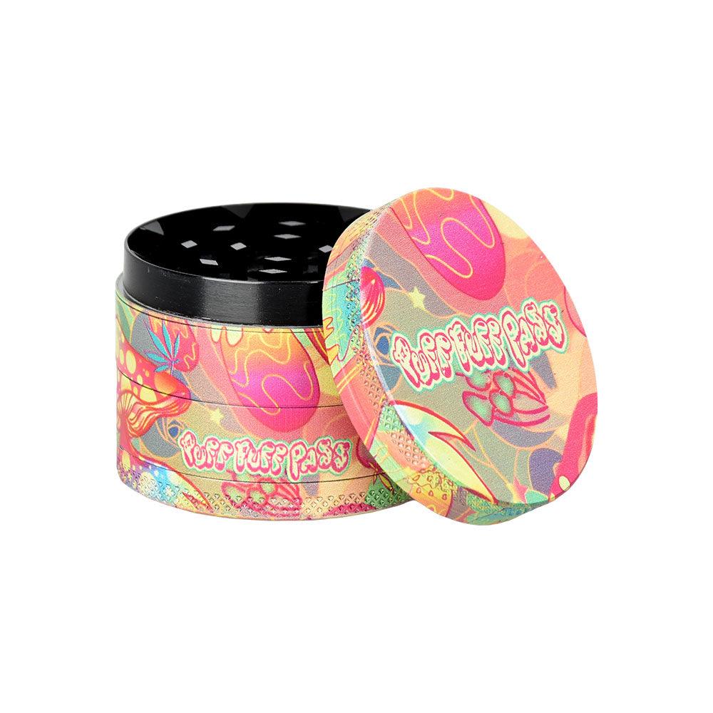 Psychedelic Mushroom Grinder | 4pc | 2" | Assorted Designs | 12pc Display