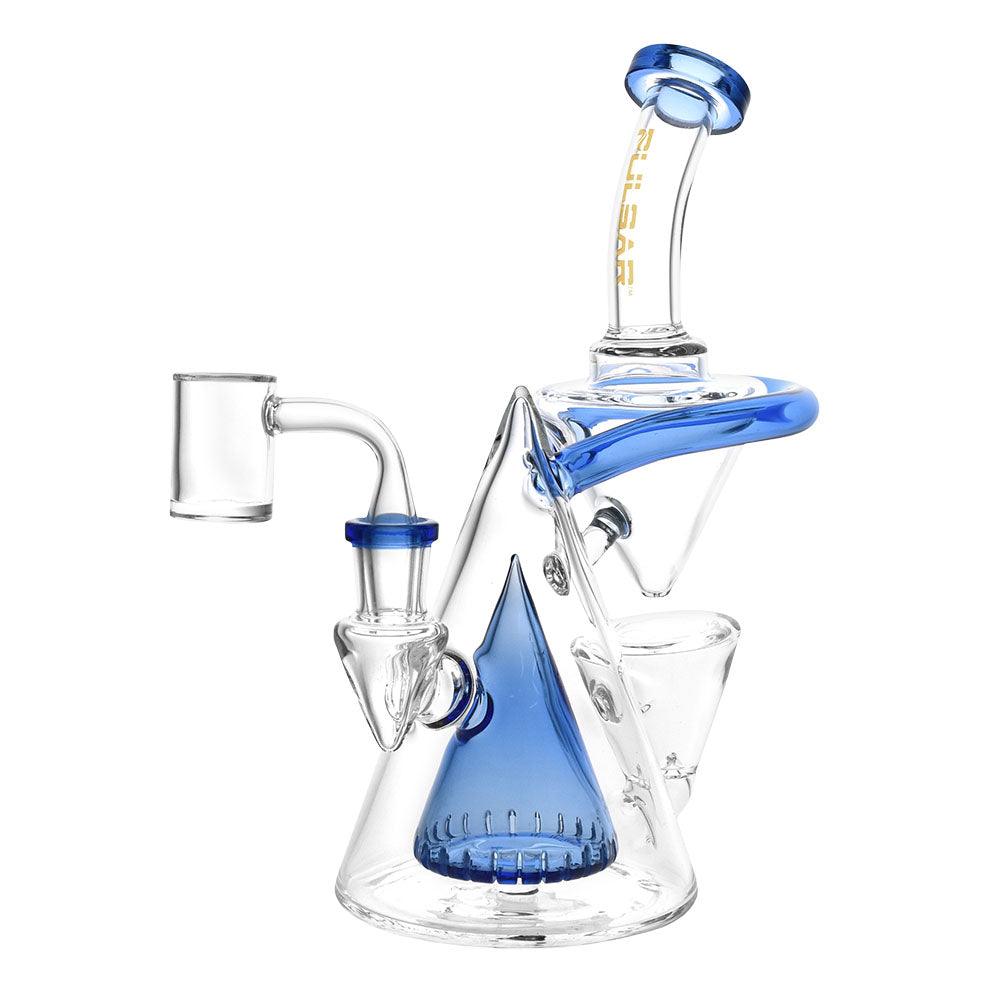 Pulsar Cone Cascade Gravity Recycler Dab Rig | 8" | 14mm F | Colors Vary