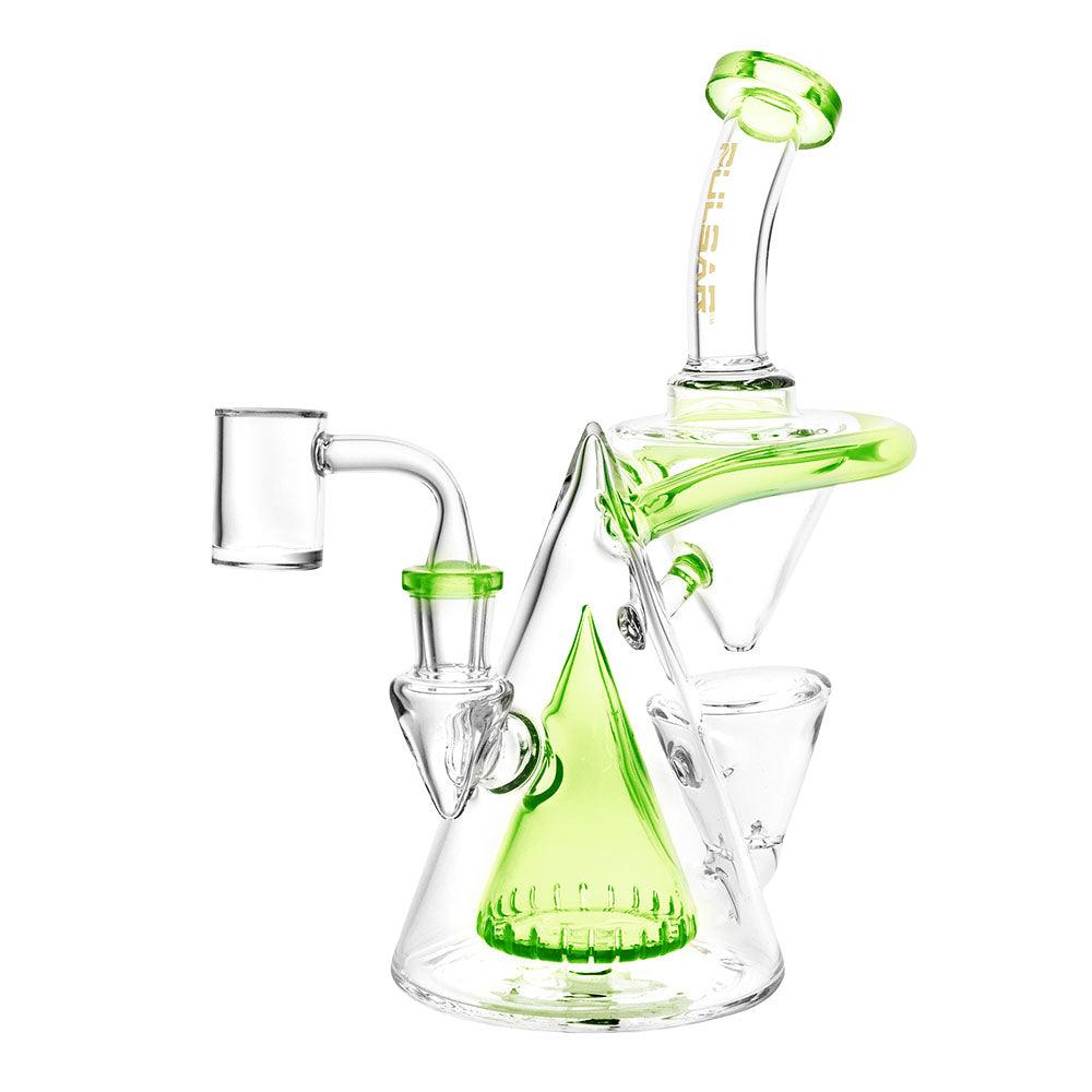 Pulsar Cone Cascade Gravity Recycler Dab Rig | 8" | 14mm F | Colors Vary