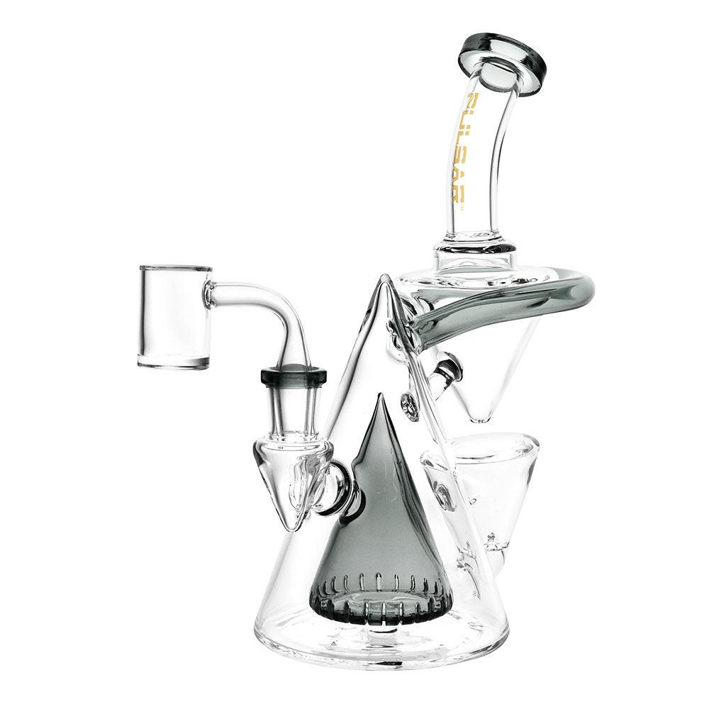 Pulsar Cone Cascade Gravity Recycler Dab Rig | 8" | 14mm F | Colors Vary