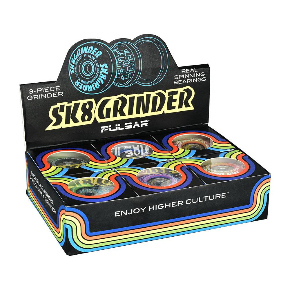 Pulsar SK8 Grinder | 3pc | 2.2"| Swirl Colors