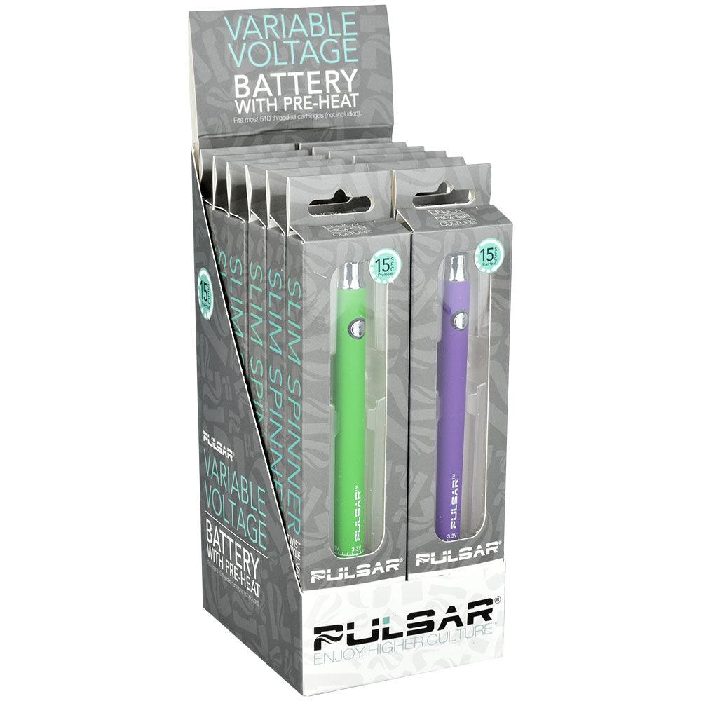 Pulsar Slim Spinner VV Battery | 400mAh | 12pc Display