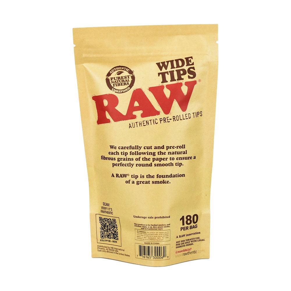 RAW Pre-Rolled Wide Tips 	 RAW Pre-Rolled Wide Tips | Sold Individually