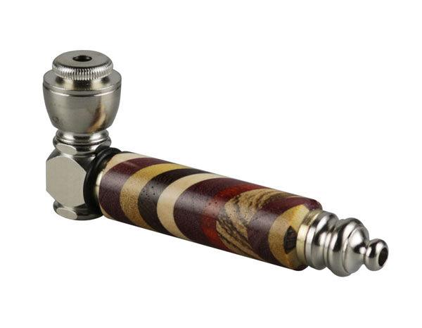 Rainbow Wood & Stainless Steel Hand Pipe