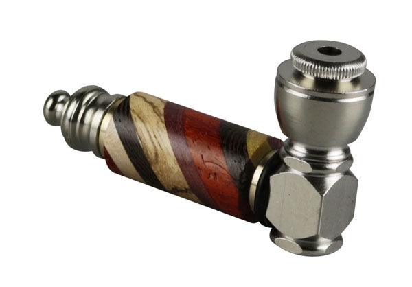 Rainbow Wood & Stainless Steel Hand Pipe