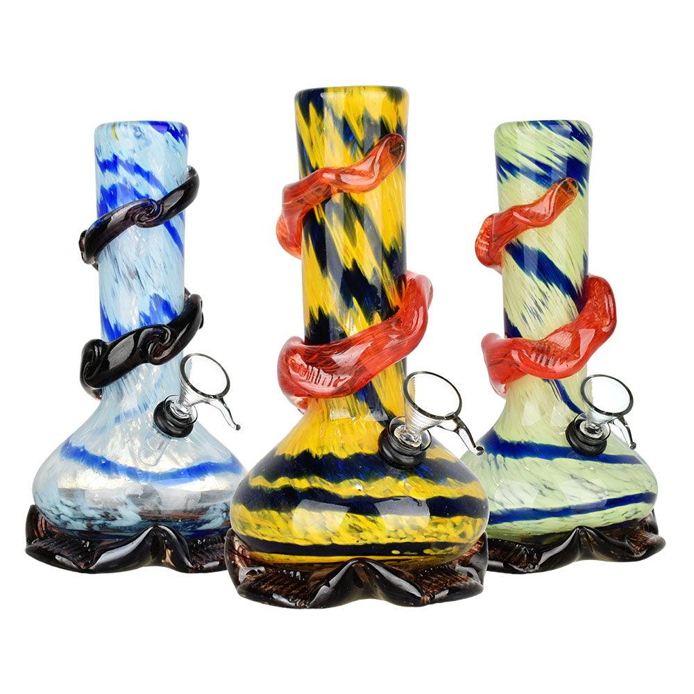 Resplendent Swirl Soft Glass Water Pipe | 8.25" |