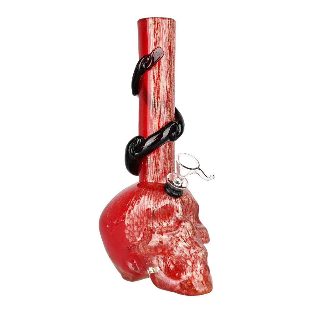 Sacred Skull Soft Glass Water Pipe | 10.5" | Colors Vary