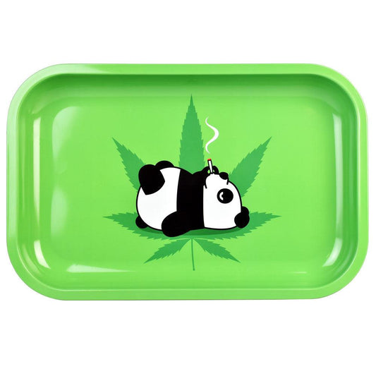 Smoking Panda Metal Rolling Tray | 11"x7"