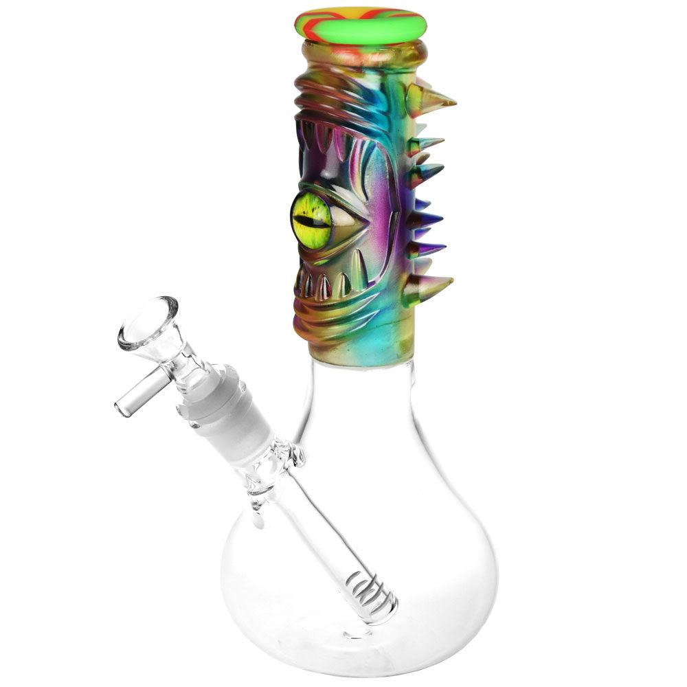 Spiked Cyclops Resin & Glass Water Pipe - 9" | 14mm F | Colors Vary