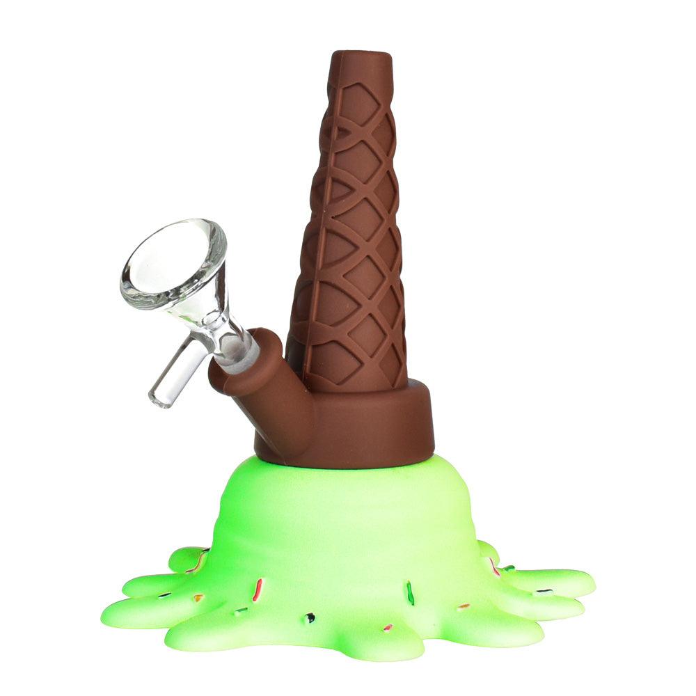 Splat Ice Cream Silicone Water Pipe | 5.25" | 10mm F | Colors Vary