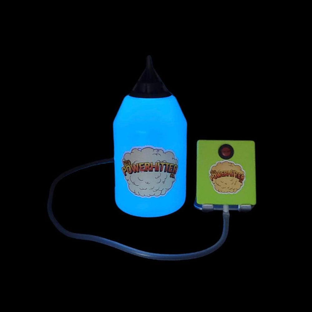 The PowerHitter Smoking System w/ Mini Auto Pump | Glow in the Dark Blue