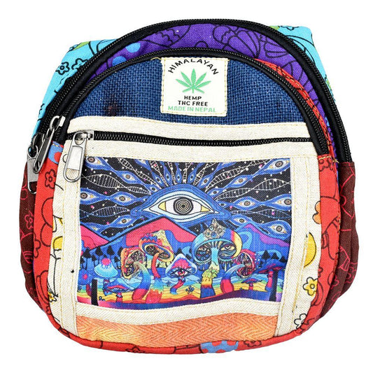 ThreadHeads Tie Dye Eye In The Sky Pactchwork Sling Bag | 9" x 8"