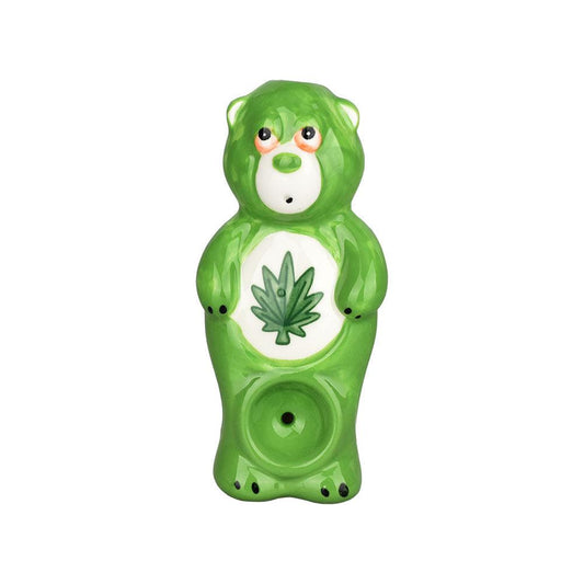 Wacky Bowlz Stoner Bear Ceramic Hand Pipe | 4"