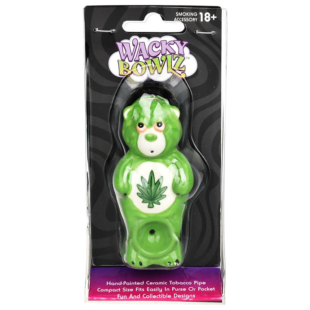 Wacky Bowlz Stoner Bear Ceramic Hand Pipe | 4"