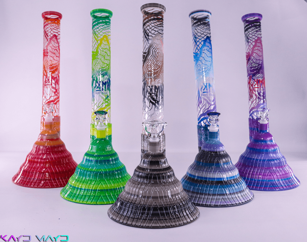 16" Shatterproof Water Pipe (The Shroom) Hand Painted Tube