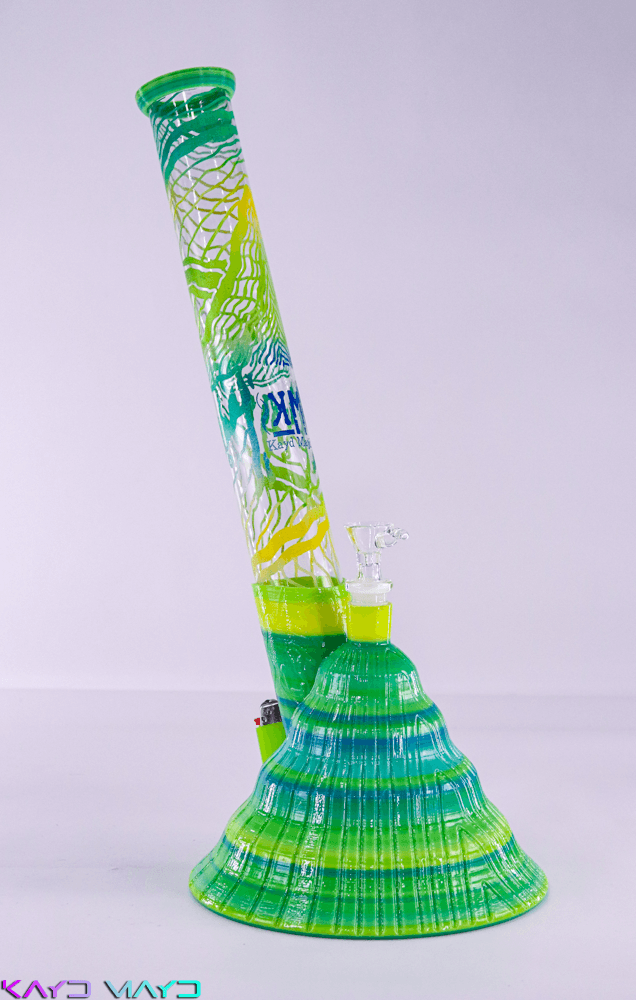 16" Shatterproof Water Pipe (The Shroom) Hand Painted Tube