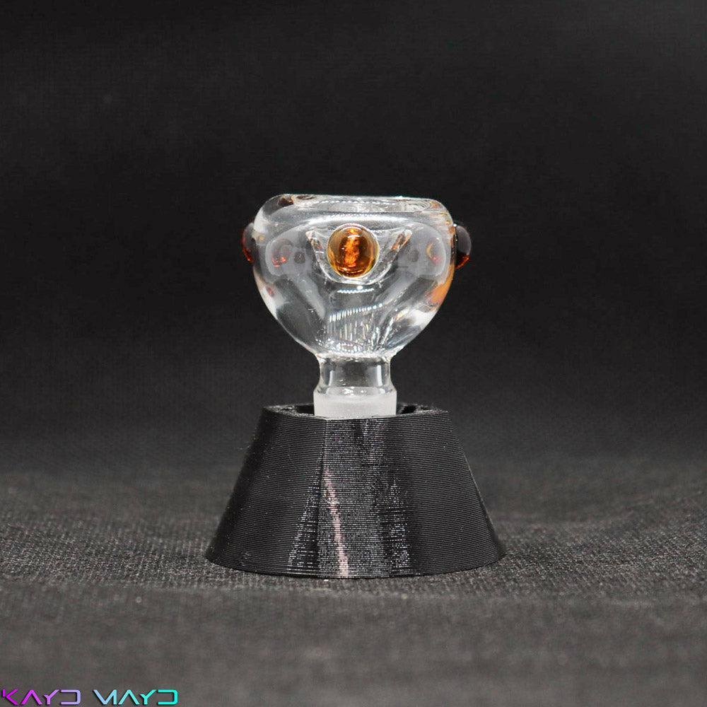 Bubble Bowl 14 mm Clear with 3 Colored Beads