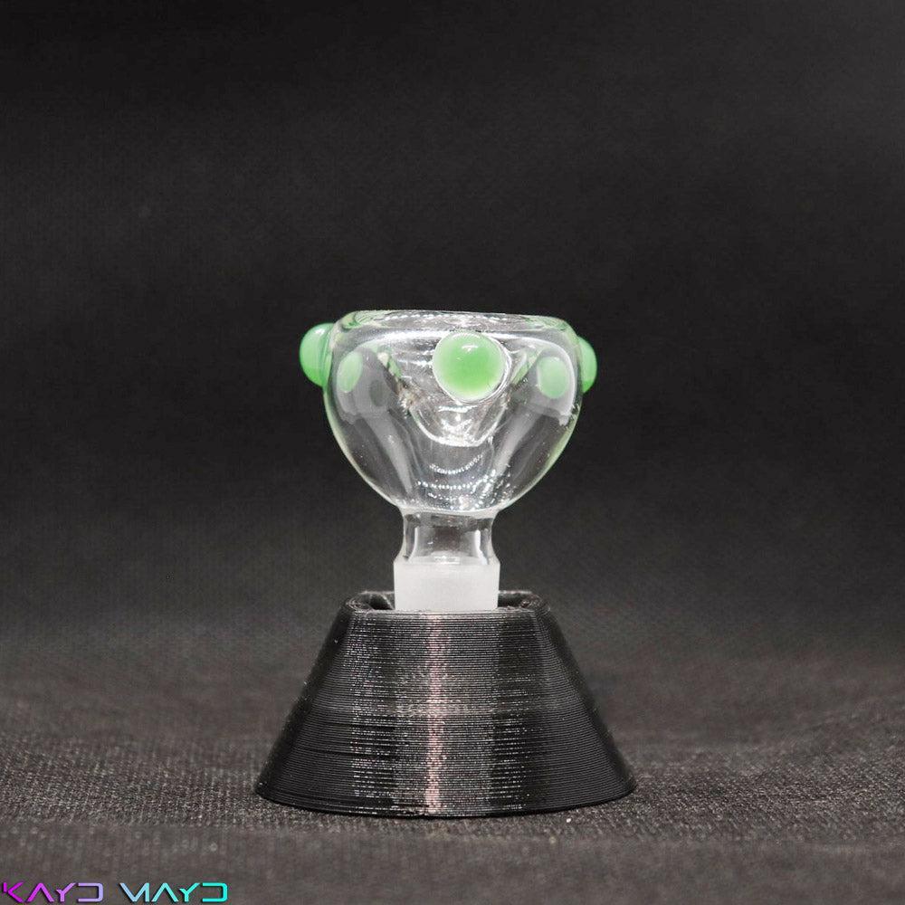 Bubble Bowl 14 mm Clear with 3 Colored Beads