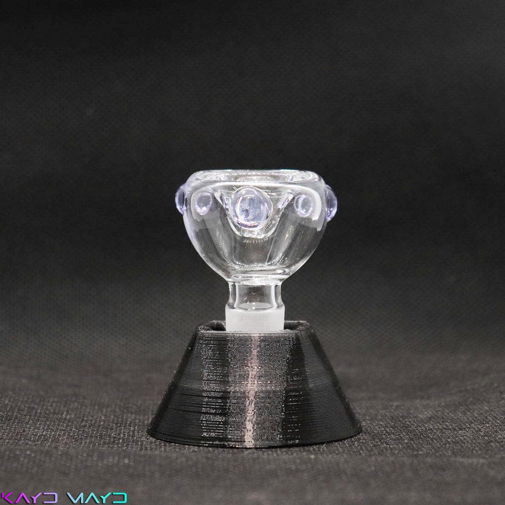 Bubble Bowl 14 mm Clear with 3 Colored Beads