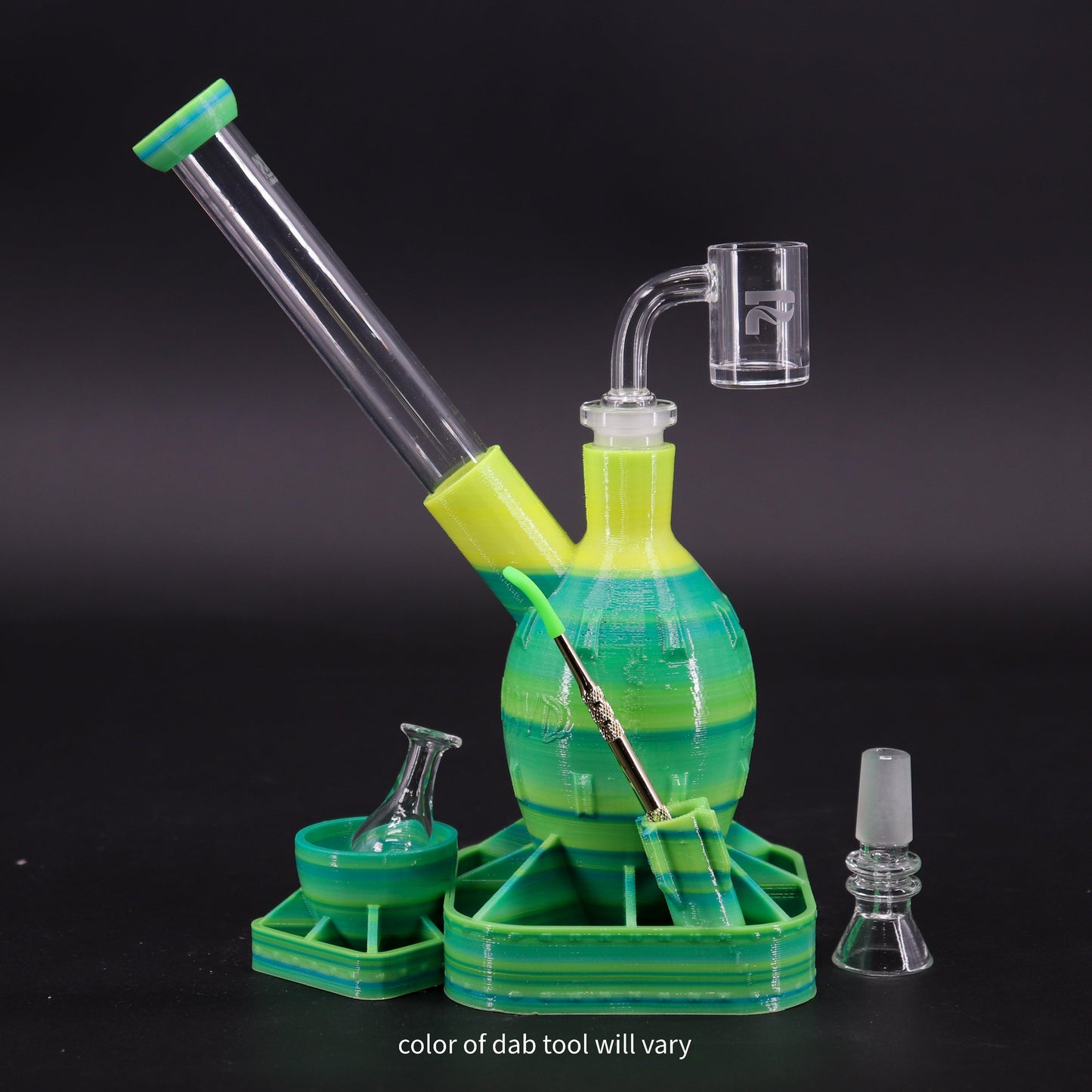 A-Bomb 2.0 shatterproof dab rig with quality quartz banger nail Spring Sunrise