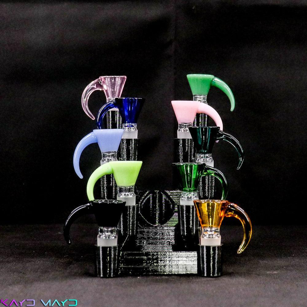 Single Horn 14 mm Funnel Bowl Solid Assorted Colors