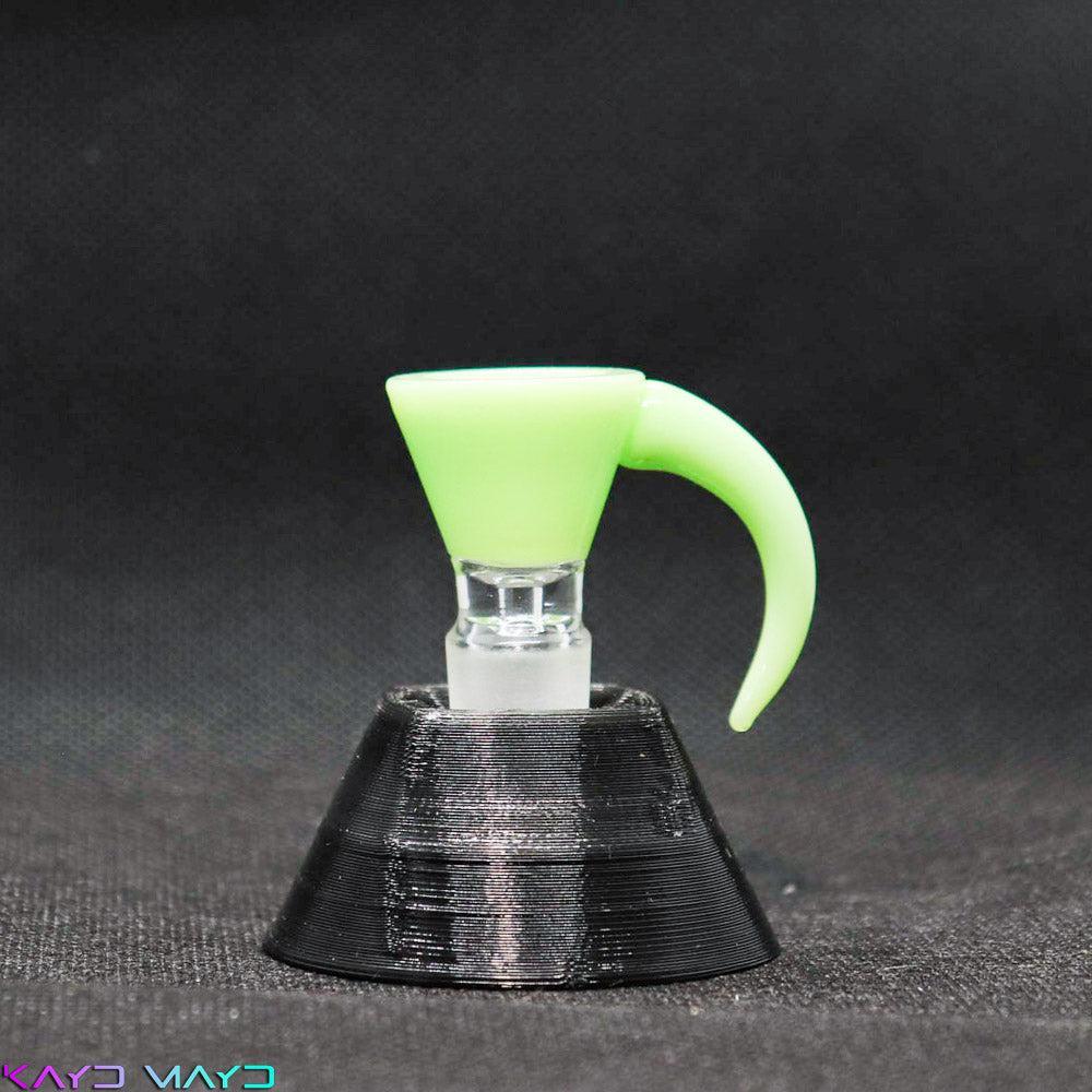 Single Horn 14 mm Funnel Bowl Solid Assorted Colors