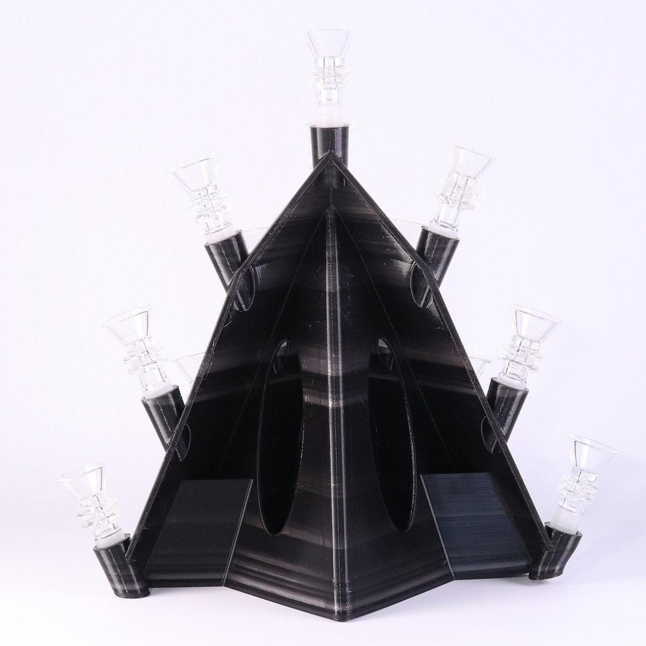 Bowl Shield/Glass Display/14mm holds 15 pieces/Black/Glass Accessory