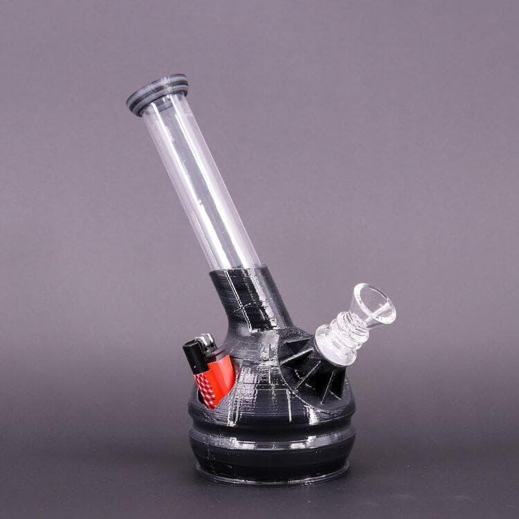 Little Star of Death 3D Printed Water Pipe Black