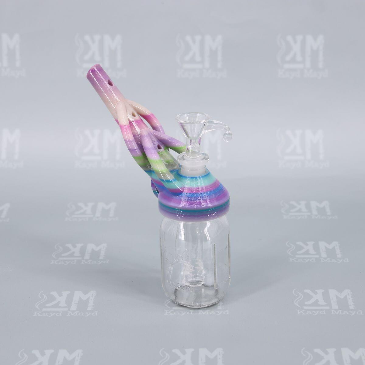 Summertime Bubble Gum color of Wee Billy Bubbler No. 2 - Amazing 3D Printed Water Pipe by Kayd Mayd