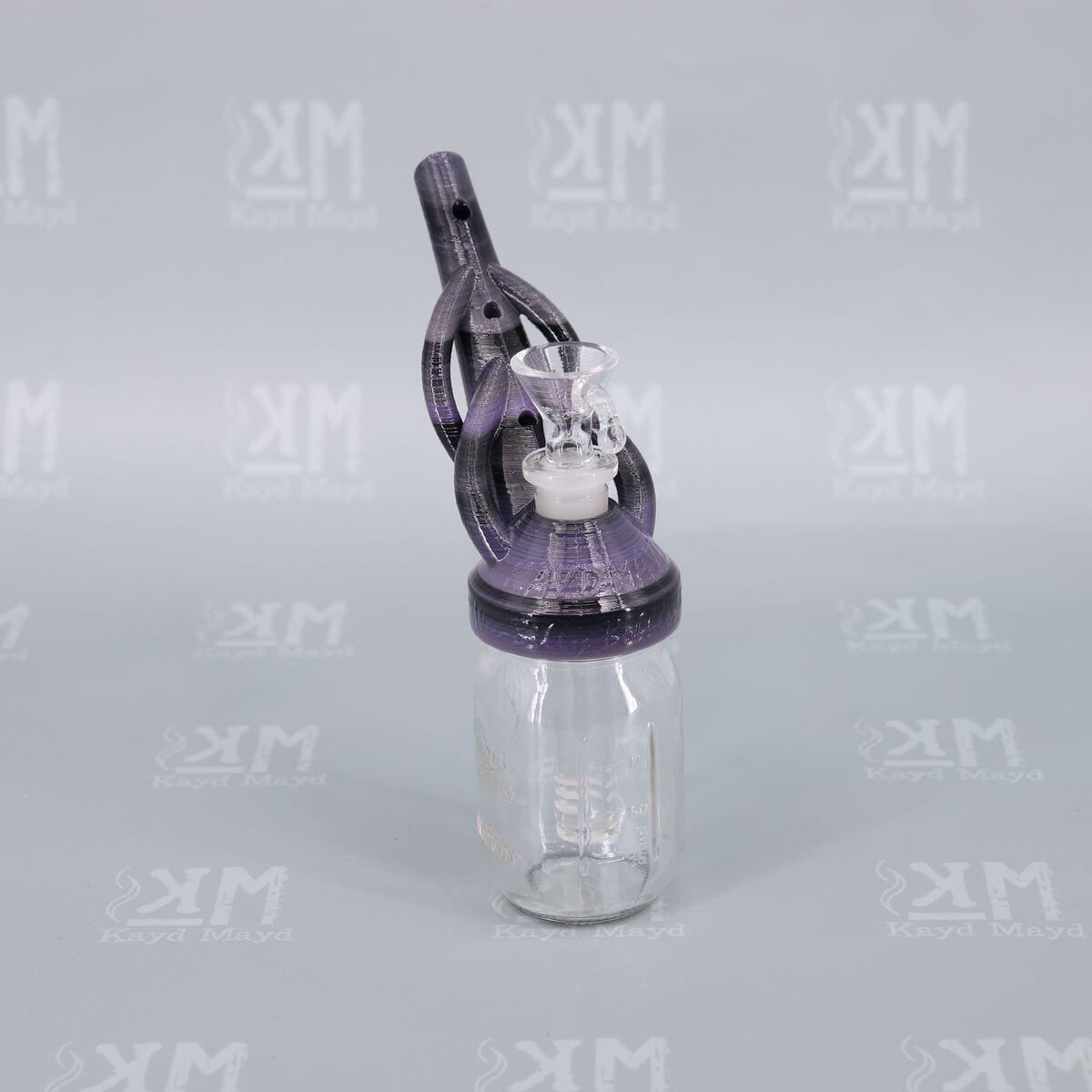 Dramatic Purple color of Wee Billy Bubbler No. 2 - Amazing 3D Printed Water Pipe by Kayd Mayd