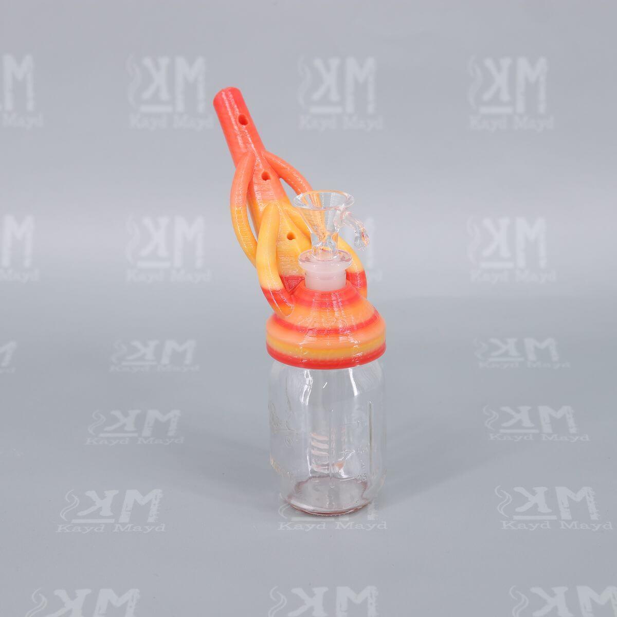 Caribbean Sunset color of Wee Billy Bubbler No. 2 - Amazing 3D Printed Water Pipe by Kayd Mayd