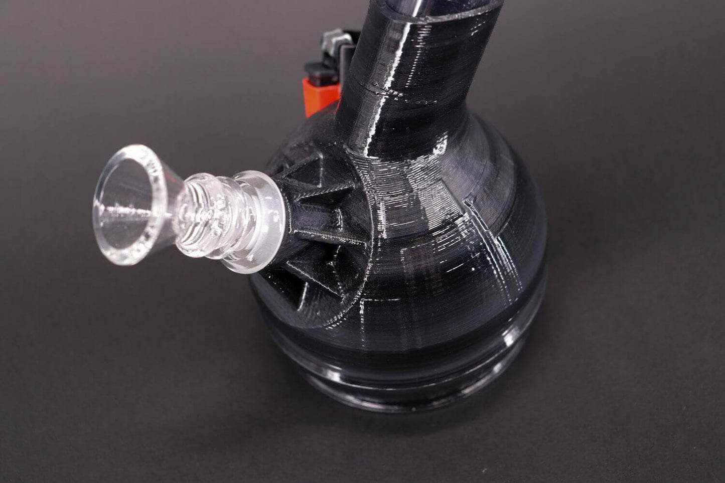 Little Star of Death 3D Printed Water Pipe Black